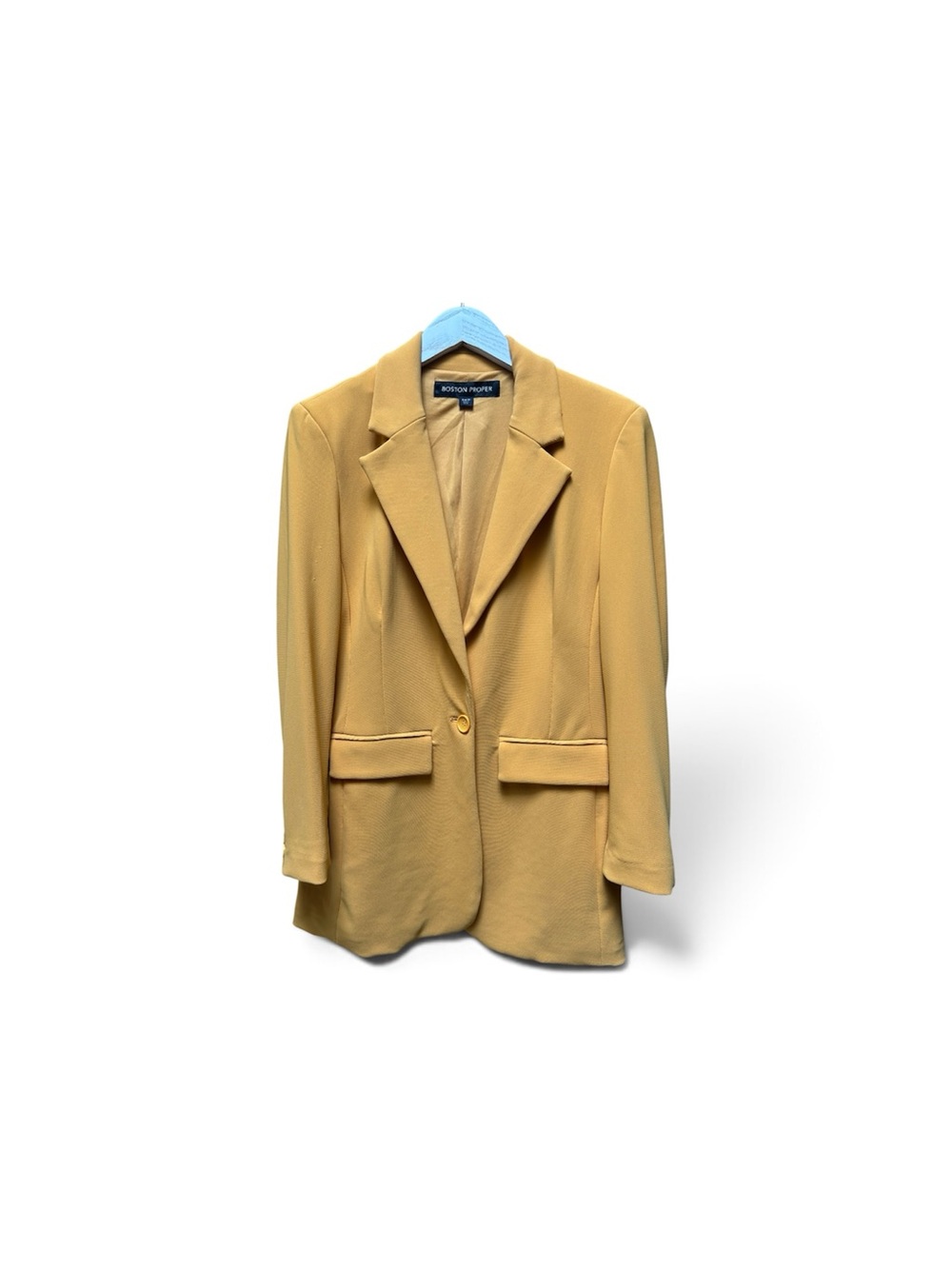 Boston Proper Mustard Single-Button Blazer